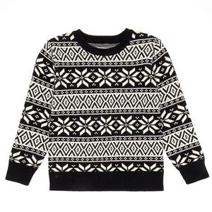Class Club Winter Wonderland Black and White Toddler Sweater Size ⅔ LNC